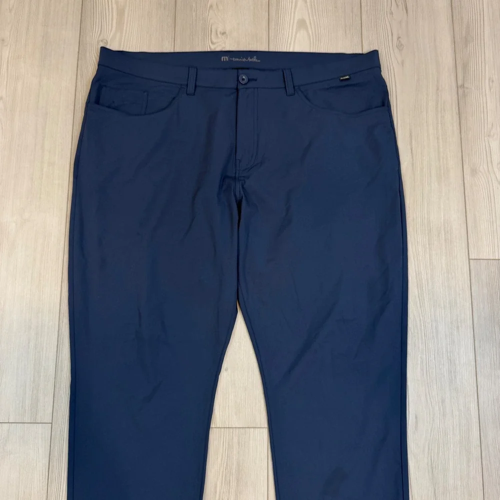 TravisMathew Open To Close 2.0 Mens Navy Blue Golf Performance Pants 42 1MX556